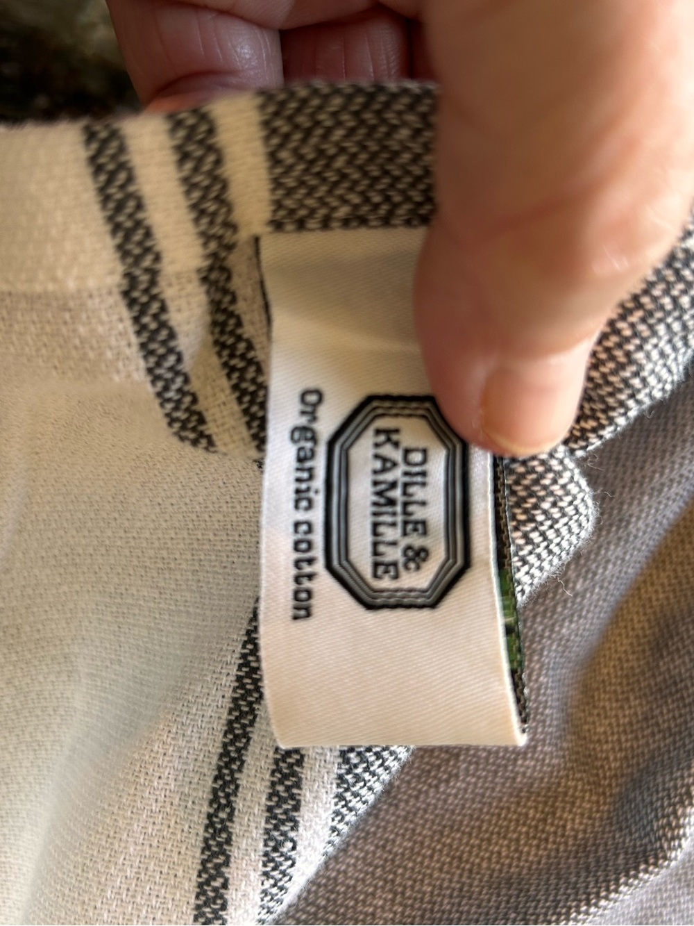 NWT Dille & Kamille Organic Cotton Lightweight Apron. Utility pockets. Ticking - Picture 4 of 9